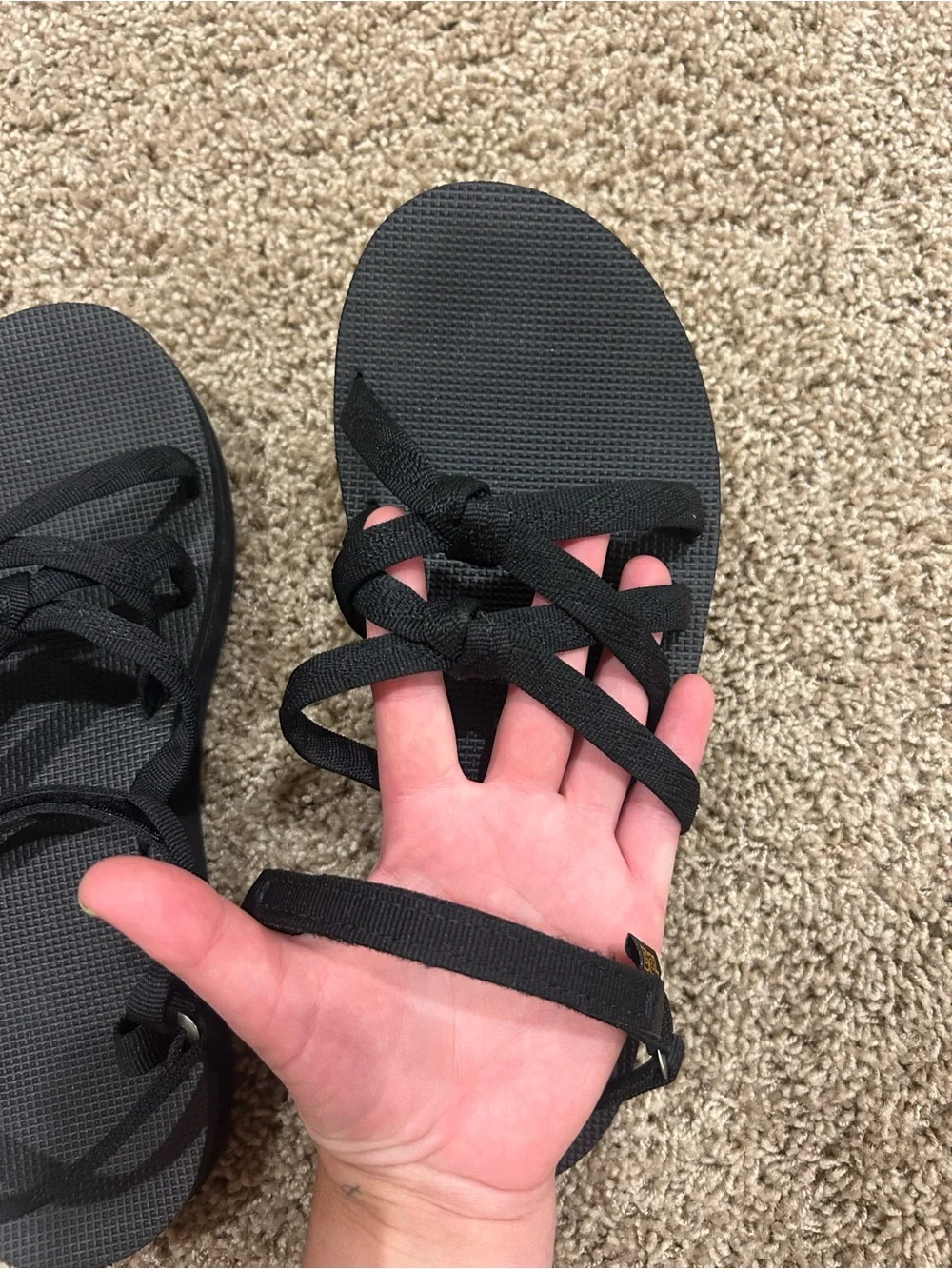 Teva Women's Black Strappy Outdoor Sandals